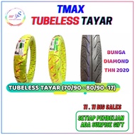 🔥TMAX Tubeless Tayar🔥 Bunga Maxxis Diamond  (70/90-17 &amp; 80/90-17) (Sebiji / 1pcs)