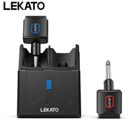 LEKATO JW-06 Digital Wireless Guitar System Transmitter Receiver with Charging Box 5.8GHz 4 Channels