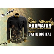 Baju Kemeja Kaamatan Print Corak Etnik Borneo Baju Kaamatan Berkolar Butang Depan Jersey Sabah XS-3X