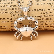 Retro Unique Crab S925 Necklace Pendant Sterling Silver Pendant Wholesale Original Thai Silver Creat