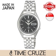 [Time Cruze] Seiko 5 SNKL23J1 Automatic 21 Jewels Japan Made Stainless Steel Black Dial Men Watch SNKL23 SNKL23J