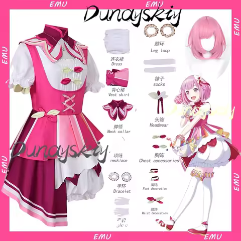 3RD Otori Emu Cosplay Anime Project Sekai Costume Dress Vest Wig Set For Halloween Christmas Carniva