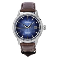 Seiko Presage Cocktail Time Calf Leather Strap Blue Dial Automatic SRPK15J1 Mens Watch