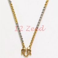 Necklace With 2 Kings Rattan Pattern Size 2.5 Mm Laser Gold Work 1 Genuine stainless steel Jewelry