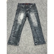 Jack Serika Jeans Faded Skull Buttons Y2K Grunge Style Waist 32