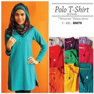 STOCK CLEARANCE - TSHIRT MUSLIMAH LABUH (XL DAN XXL SHJ) plain shirt , long sleeve , plus size