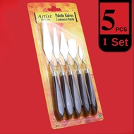 Rex TT มีดโกนสีน้ำมัน 1set 5pcs* เกรียงปาดสี เกรียงผสมสี เกียงปาดสีปลายแหลม เกรียงเพ้นท์ อุปกรณ์สำหร