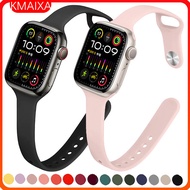 Slim Runbber Band Silicone Strap for IWatch Apple Watch Strap Smart Watch Series Ultra 2 10 9 8 7 6 