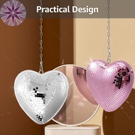 Mirror Disco Ball Hanging Ornament Easy Install Heart Shape Disco Ball Decoration SHOPTKC8182