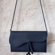 Dior 馬鞍包WOC 啞光黑 附內層袋