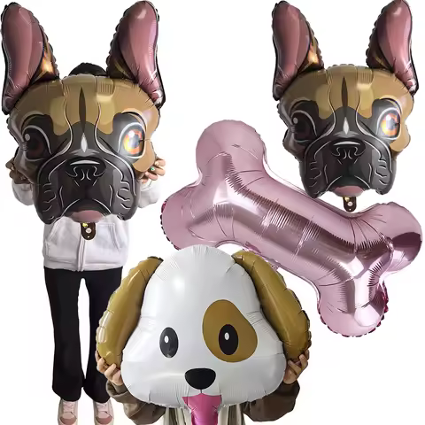 Dog Theme Party Balloon Decor Cute Shapi Dog Shaped Aluminum Film Balloon Pet Puppy Birthday Baby Sh