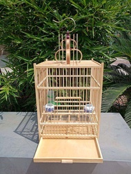 MPT Bamboo Cage Square bamboo cage Bamboo Bird Cage Wood Cage Bird Wood Cage sangkar bamboo sangkar burung bamboo decoration cage sangkar decoration sangkar canary sangkar finch canary cage finch cage bird cage sangkar bamboo burung