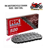 RK MOTORCYCLE CHAIN RANTAI MOTOR SIZE 520 - 120L