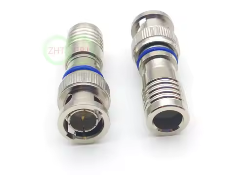 75 Ohm BNC Male COMPRESSION COAX CONNECTOR RG59 CABLE CCTV Adapter New