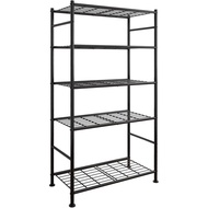 Storage Shelves - 5 Tier Shelf Organizer, Heavy Duty Garage Shelving Unit with Leveling Feet, Stable
