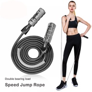 Skipping Rope Tangle-Free with Adjustable Weighted Skipping Jump Rope Ball Bearings Rapid Speed jump