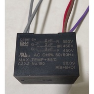 CAPACITOR 2UF/2UF/3UF (5 WIRES) FOR CEILING FAN CBB61 BM