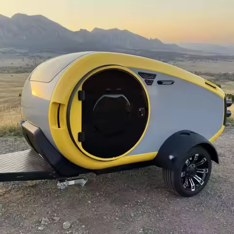 Custom 11FT Compact Modern Mini Teardrop Camper Trailer 4 Person Aluminum Alloy Roomy Feature-Rich F