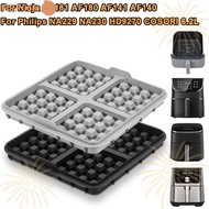 ESPOIR 1pcs Waffle Baking Mold, Reusable Silicone Air Fryer Waffle Maker, Square Waffle Mould for Ni