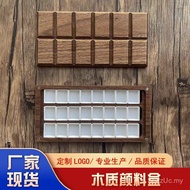 Ready Stock Wooden Manufacturer Lattice Creative Box Portable Paint Box Slot Watercolor Paint Box Pa