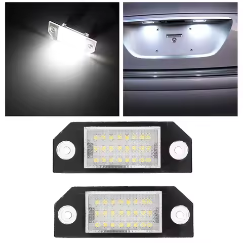【HOT】2PCS 24 LED Beads License Plate LED Light Lamp for C MAX Focus MK2 License Lamp for C MAX