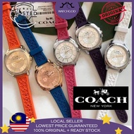 [100% Original & Free Bracelet] Coach Mini Boyfriend Rubber Strap Women Watch Watches Jam Tangan Wan
