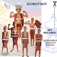 AAO MANUF Igorot Costume for Girls and Boys / Ethnic Attire Katutubong Traditional Attire /Sarimanok