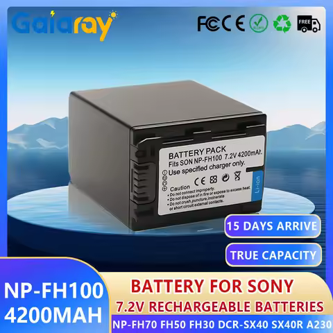 4200mAh NP-FH100 NPFH100 FH90 FH70 FH60 FH40 FH30 FP50 Battery for Sony DCR-SX40 SX40R SX41 CX105 SR
