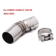 Motorcycle Exhaust Escape System Modify Middle Link Pipe Connection 51mm Muffler Slip On For CFMOTO 