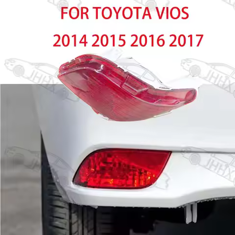 Rear Bumper Light Red Rear Fog Light for TOYOTA VIOS gen 3 2014 2015 2016 Rear Bumper Reflector rear
