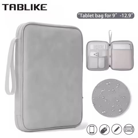 TABLIKE Tablet Sleeve Bag for iPad Pro 12.9 11 inch, Waterproof Zipper Pouch for Graphics Drawing Ta