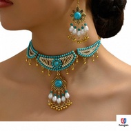 Vintage Bohemian Ethnic Style indian jewellery turquoise Vintage Fashion Choker Necklace Tassel Neck