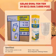 Joyce PACKAGE 1 CARTON TEN TEN Oval Cups 12oz 14oz 16oz 18oz 22oz Contents 1000 Pcs Ten Ten Oval Pla