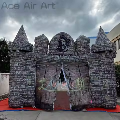 Factory Direct Sales Inflatable Knight Tent Bouncy Castle House Square Channel for Outdoor Decoratio
