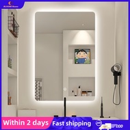 LED mirror Comes with defogging function bathroom mirror Wall mounted mirror for bathroom waterproof mirror with led light large size vanity mirror waterproof led mirror /cermin lekat dinding/cermin tandas/cermin besar dinding 厕所镜子 镜子 厕所