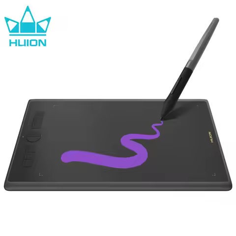 10x6 Inch HUION H610X Graphics Tablet Animation Design Drawing Tablets with 8 Keys Tilt Support Batt