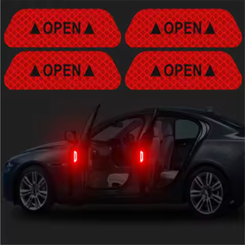 4PCS/set Car Reflective Strips Warning Stickers For Morris Garages MG EV HS ZS MG3 MG5 MG6 MG7 350 5