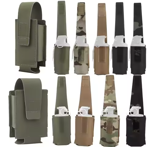 Tactical Shocking Bomb Pouch Molle Smoke Bomb Pouch Flashlight Holder Bag Hunting Waist Pocket CS Ou