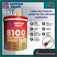 Nippon 8100 Weatherbond Sealer 15L Water Base Exterior Wall Sealer (FREE MICI 2.5" Paint Brush)