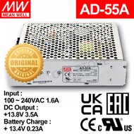MEAN WELL AD-55A 13.8VDC / 13.4V 3.5A & 0.23A AC to DC Switching Power Supply (Original) Suitable to