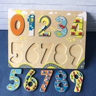 Monte Early Education Educational Toys Numbering Letters Hand Grab Board Puzzle Wooden Children Baby
