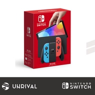 Nintendo Switch (OLED Model) W/Neon Blue &amp; Neon Red Joy-Con Neon Blue and Red  - Unrival