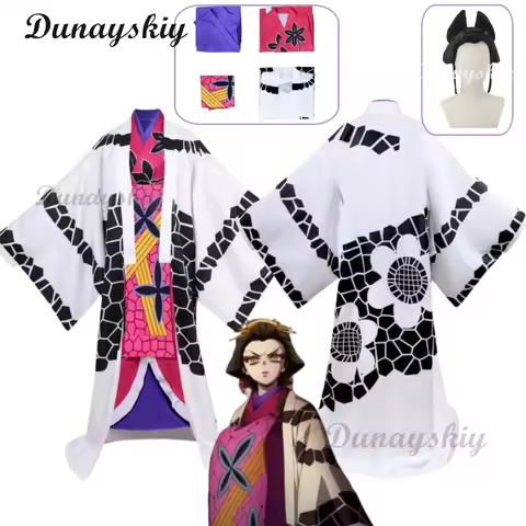 Anime Daki Cosplay Costume Wig Japanese Kimono Dress Outfits Juuni Kitsuki Sixth Women's Clothings H