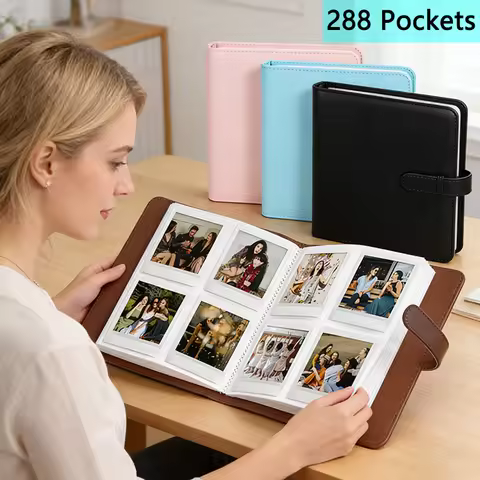288-Card Slot Square Photo Album, Children's Growth Commemorative Photo Album, Suitable for Instax S