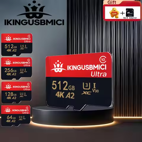 TF Cards Micro TF/SD Card Memory Card SD Cards 32GB 128GB 256GB Ultra A2 V30 Waterproof for Smartpho