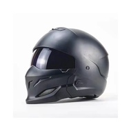 Harley retro scorpion clic helmet male   female  Black samurai helmet,combination full face half helmet
