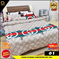 Cadar Queen Comforter Set 7 in 1 Ayunina Collection Exclusive Wedding Limited edition