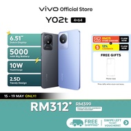 New Arrival vivo Y02T 4+4GB EXTENDED RAM + 64GB/128GB ROM 5000mAh Large  Battery 6.51″ HD+ Eye Protection Screen