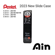Pentel Ain Stein Pencil Lead 0.3 / 0.5 / 0.7 / 0.9 MM - HB / B / 2B / 3B / 4b New 2023 Slide Case