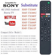 New RMF-TX500P Replacement voice Remote Control fit for Sony TV KD-43X8000H KD-49X8000H KD-55A8H KD-
